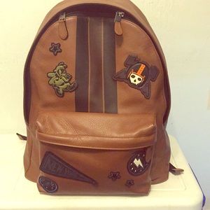 Coach leather backpack